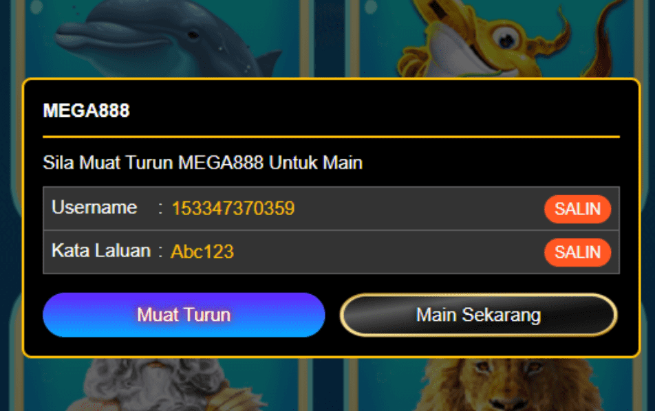 ID test Mega888 in Joylink88 website