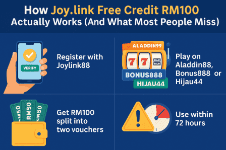 How Joy.link Free Credit RM100 Actually Works In Joylink88